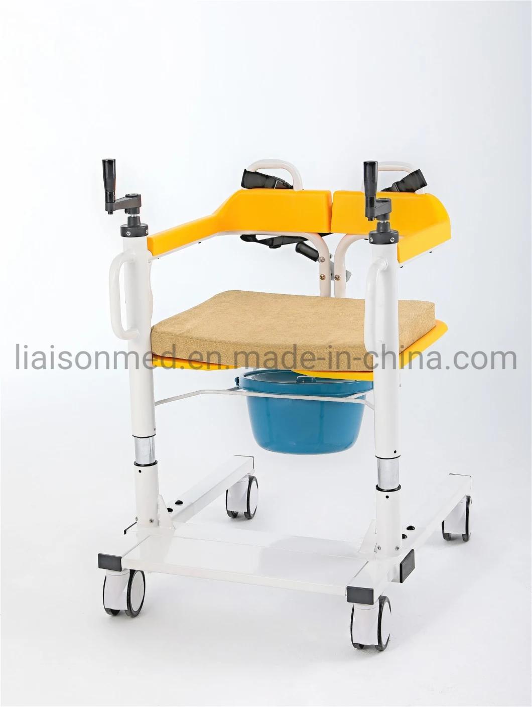 Mn-Ywj001 Manual Medical Rehabilitation Foldable Patient Transfer Chair