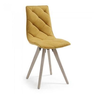 Hot Sale Fabric Dining Chair Soild Wood Metal Dining Furniture