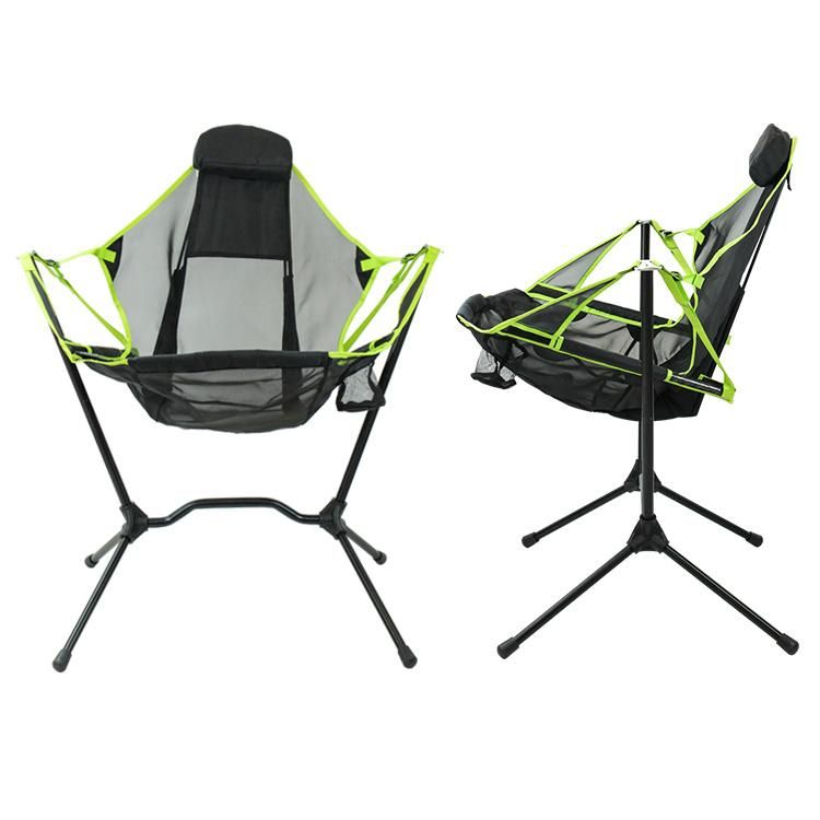 New Easy Storage Aluminum Camping Folding Rocking Chair