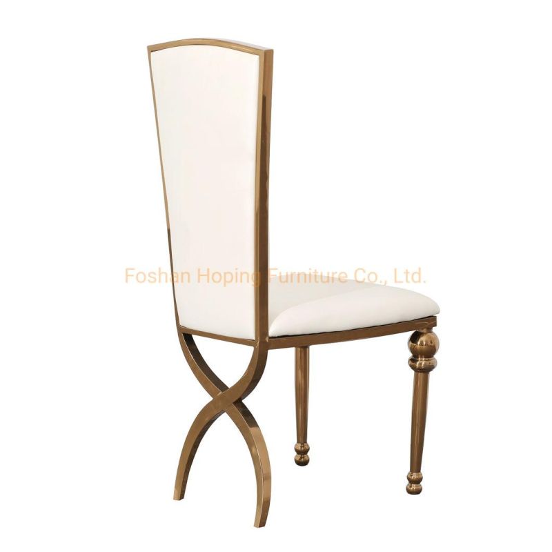 Fabric Upholstered Dining Chairs with Arms Home Hotel Dining Metal Frame/Ss PU Chairs Stackable