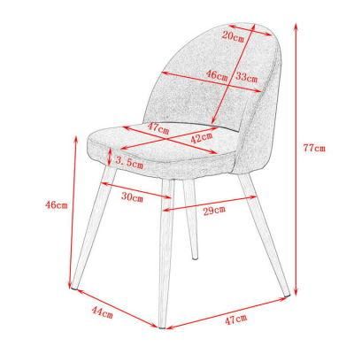 Wholesale Best Modern Home Furmiture Metal Legs Fabric Dining Chairs