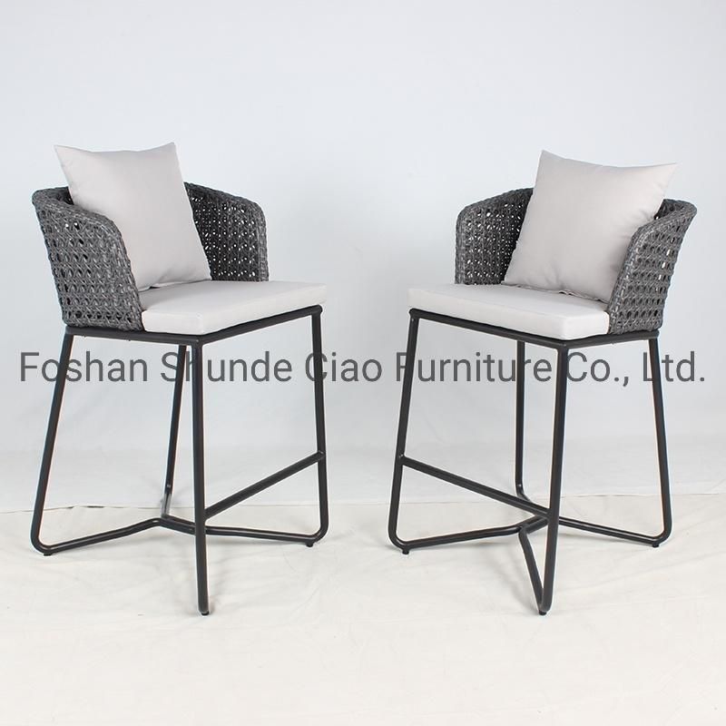 Quality All Weather Aluminum Furniture Wicker Rattan Club Chair Bar Stools