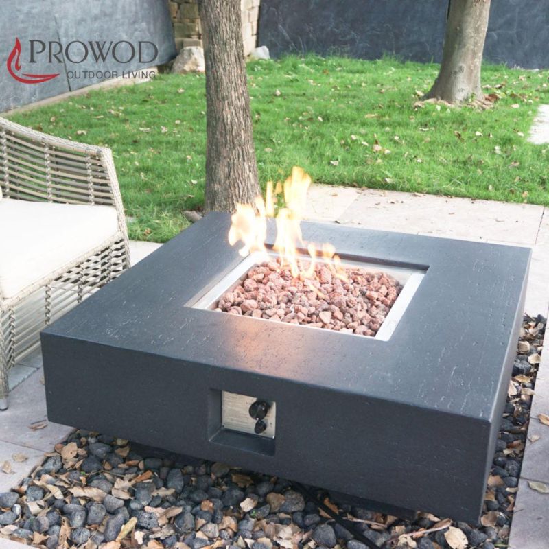 Hot Selling Outdoor Garden Cast Concrete Gas Fire Pit Table