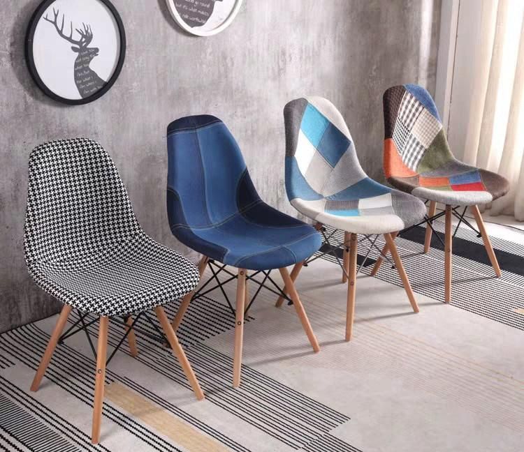 China Factory Italian Modern Restaurant Cafe Fabric Upholstered Chair for Dining