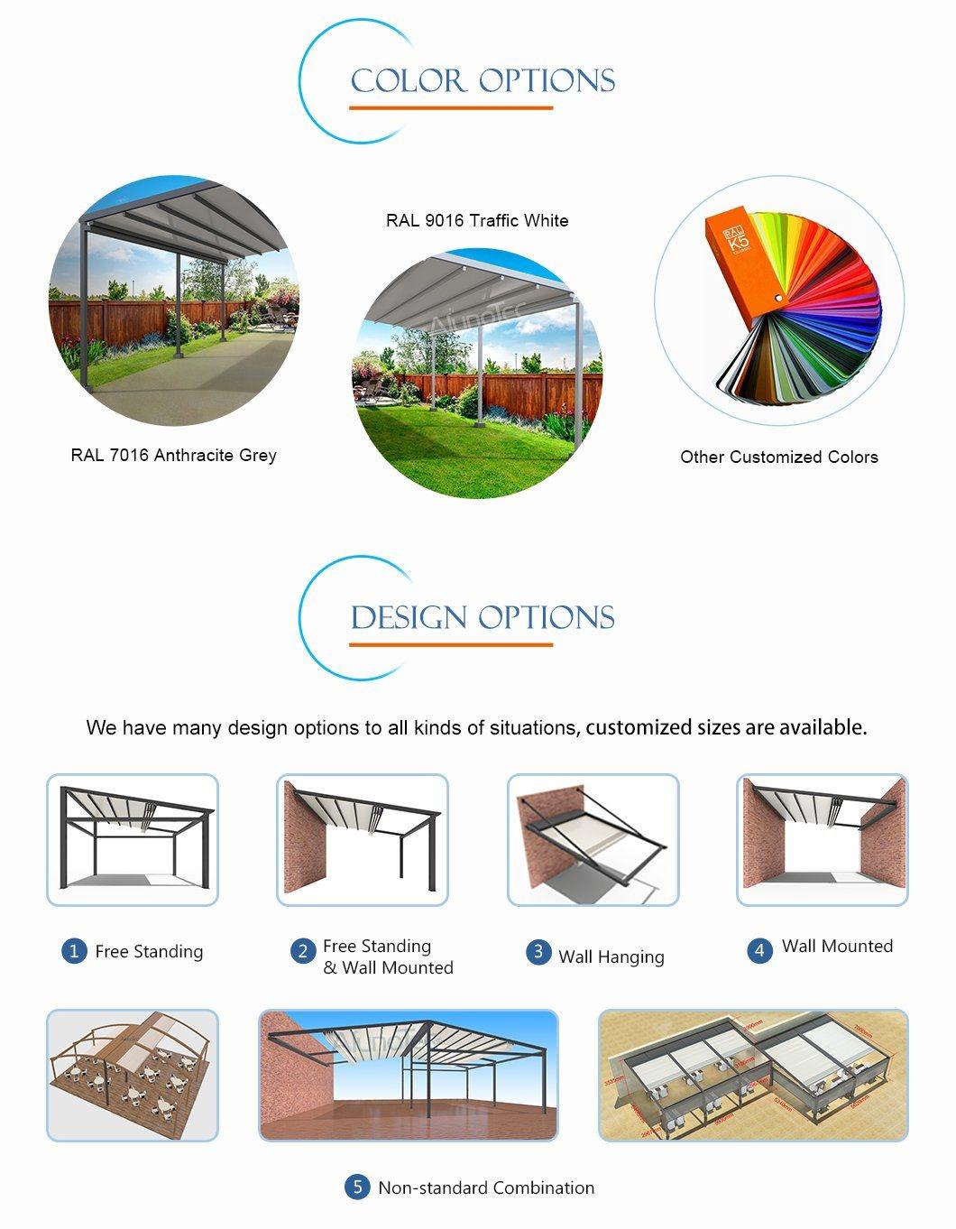 Metal Rain & Wind Resistance Pergola Shade Cost-Effective Gazebos for Commercial Building