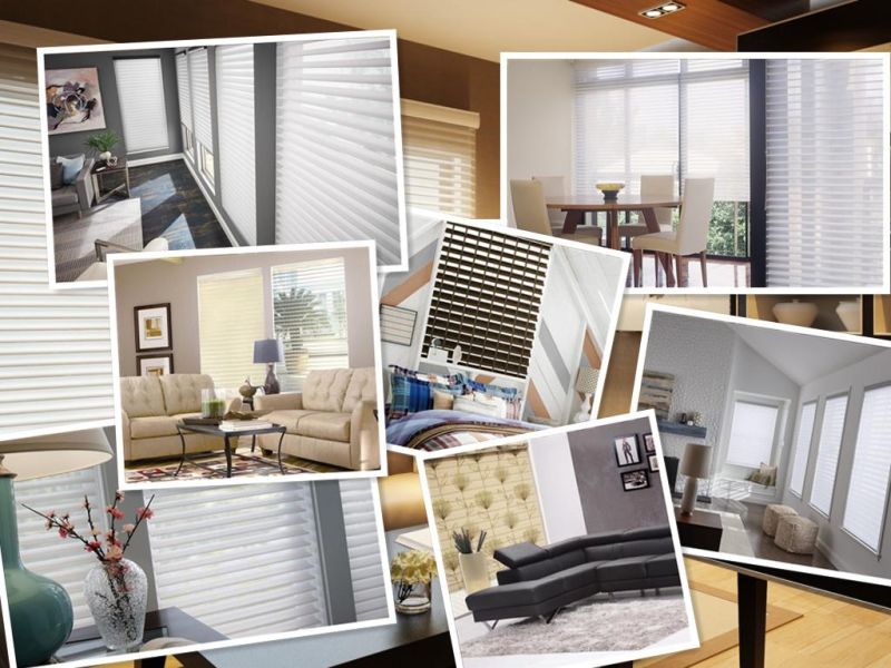 Home Decor 100% Polyester Shangri-La Blinds Triple Shades Venetian Blinds Transparent Roller Blind Fabric