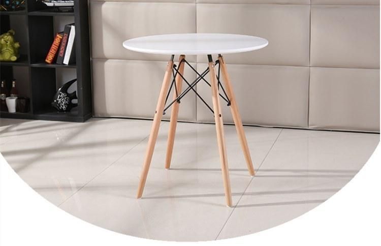 Modern Nordic Restaurant Home Furniture 4 Seater 80cm Diameter Round MDF Dining Table