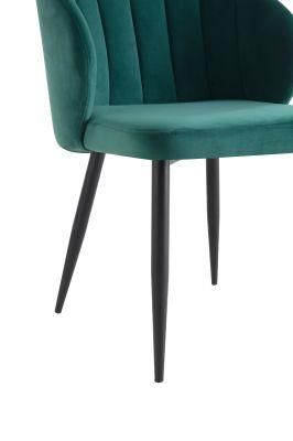 2021 New Design Modern Style Restaurant Hotel Velvet Fabric Many Color Metal Legs Room Dining Chairs