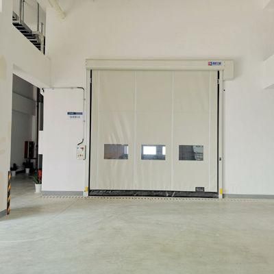 PVC Roller Shutter Plastic Zipper Type Automatic Flexible and Selfrepairing High Speed Door