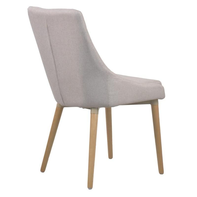 Home Furniture Fabric Ash Solid Wood Upholstered Dining Room Chair