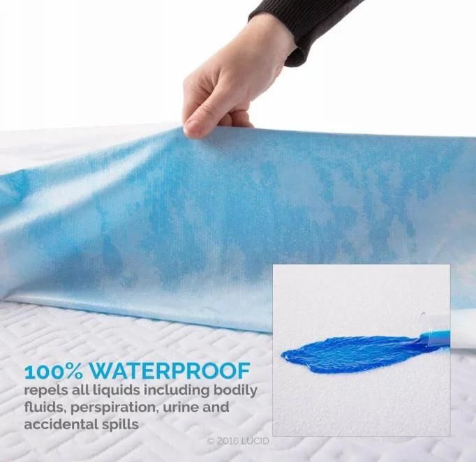 100% Polyester Knitted Fabric Waterproof Mattress Protector