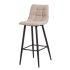 Modern Counter High Back Tall Bar Stool Velvet Fabric Breathable Comfortable Wear-Resisting Bar Chair for Kitchen Breakfast