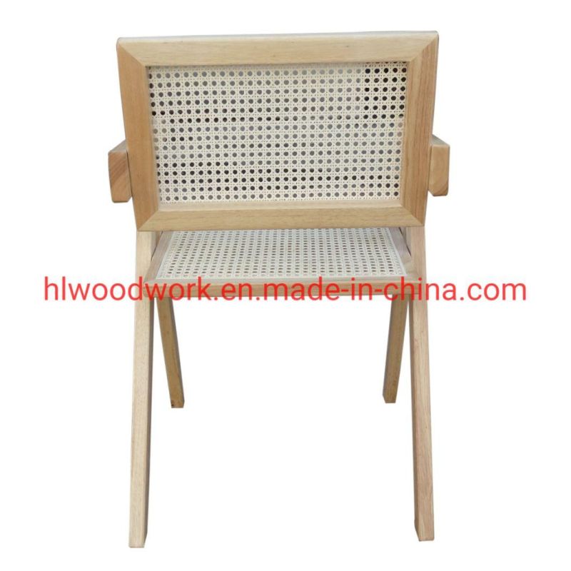 Ash Wood Natural Color with Natural Rattan Chair Dining Chair Resteraunt Chair Coffee Shop Chair