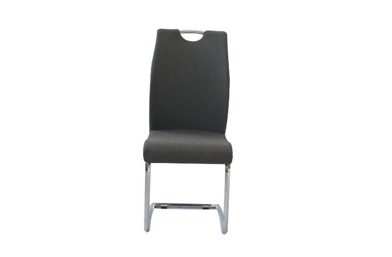 Modern High Back Furniture Stackable Steel Wedding Restaurant Dining Chairs Chromeplate Leg Chair