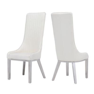 Dining Room Furniture High Back Luxury Metal Legs Dining Chair