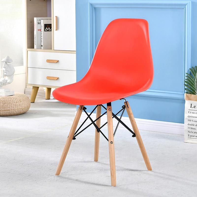 Wholesale Superior Quality Polypropylene Seating Grey PP Plastic Beech Wood Dining Chair Replica Chair Eiffel Chairs