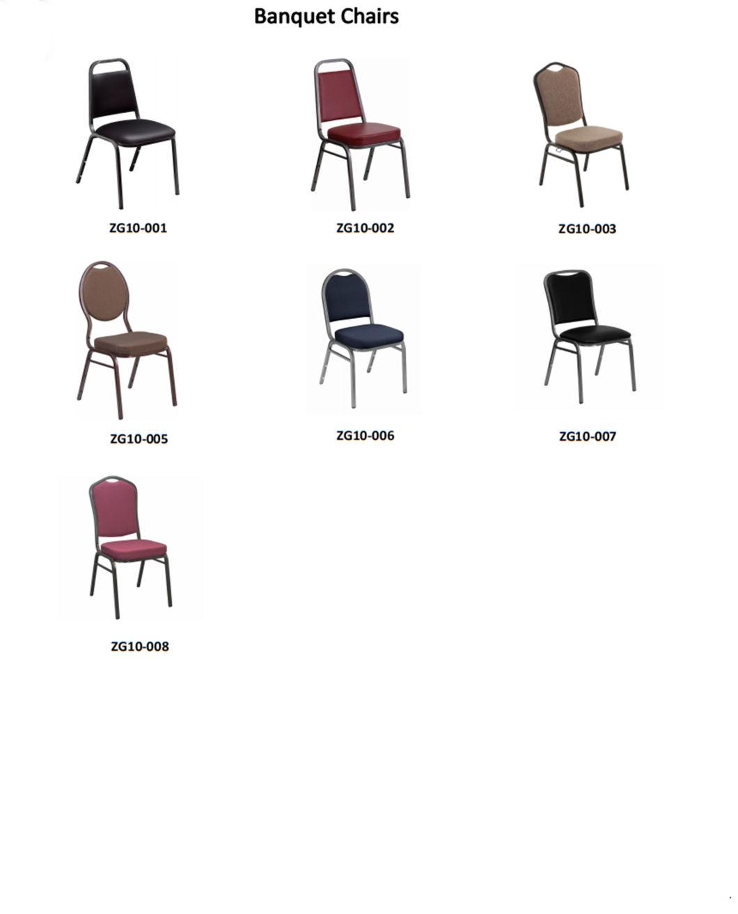 Professional Manufacturer of Stackable Black Vinyl Metal Steel Premium Crown Back Banquet Chair (ZG10-008)