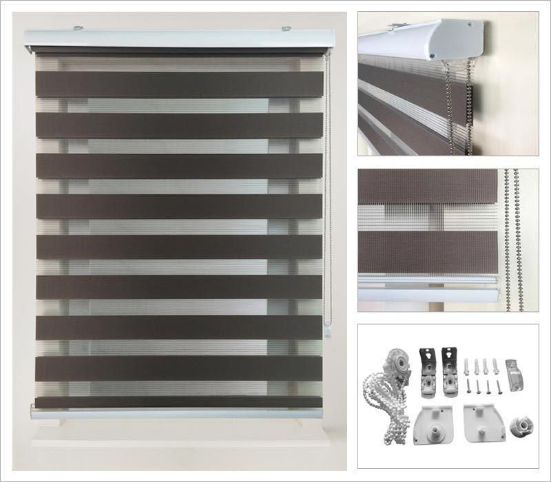 High Quality Professional Manufacturer Zebra Blinds Two Layer Roller Blinds Fabric Sunproof