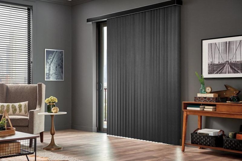 Customized Semi-Sheer Vertical Blinds Adjustable Easy Operate Vertical Blinds for Living Room Bedroom