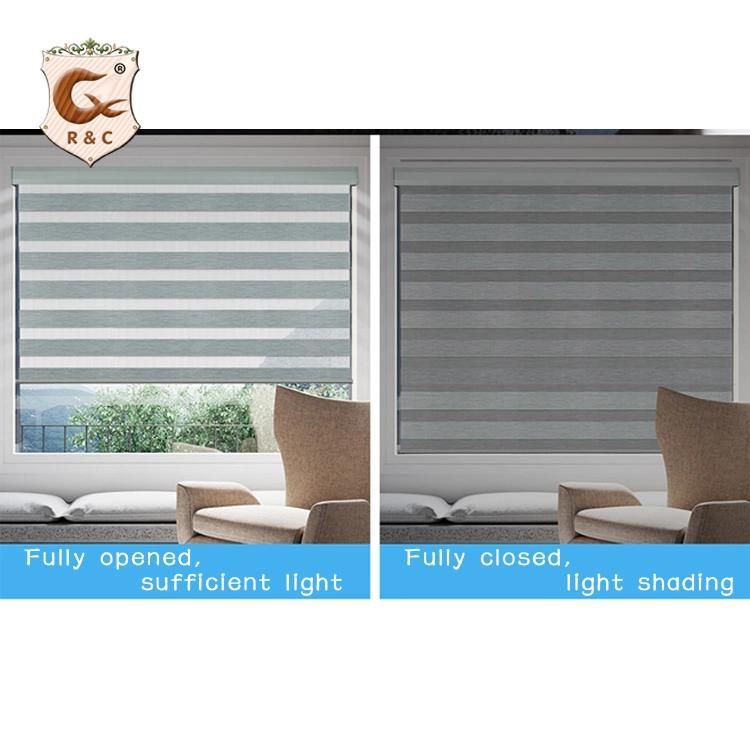 Electric Smart OEM Custom Roller Shade Motorized Wide Sun Shelter Roller Blinds Smart Bracket Zebra Blinds