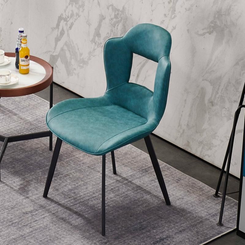 Wholesale China Modern Manufacture Metal Base Fabric Upholstered Dining Chairs