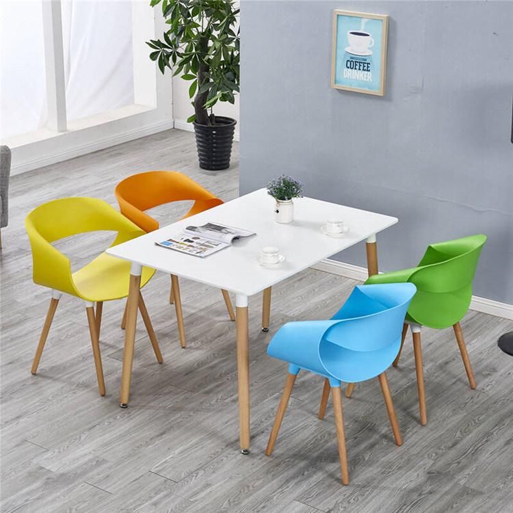 Chaises Cafe Chair Furniture Restaurant Sillas Home Furniture Side Dining Chair with Wooden Leg