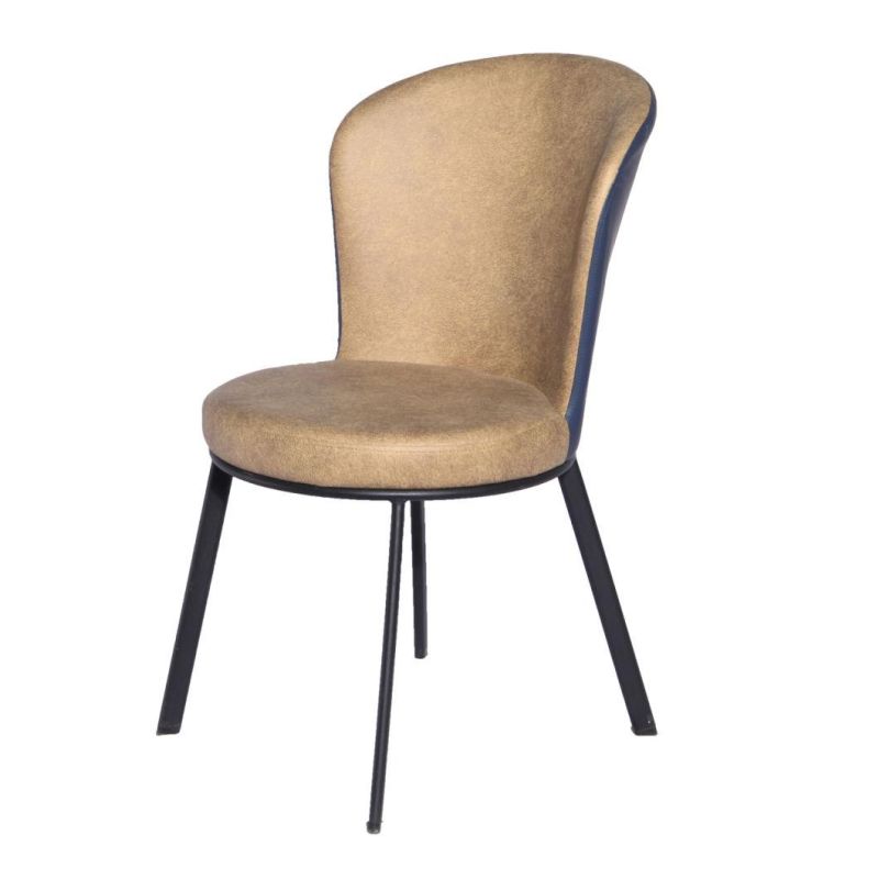 Hot Selling Modern Cheap Price Chair Dining Leather Chair Restaurant Banquet Fabric Dining Chair with Metal Legs