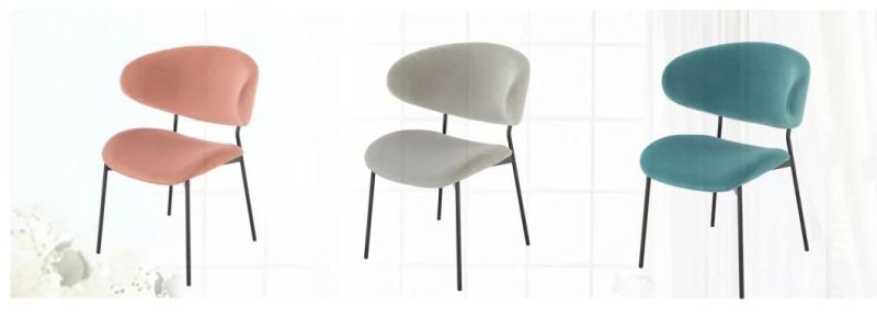 Wholesale Fabric Dining Chair Modern Dining Room Furniture Metal Nordic Dining Chair