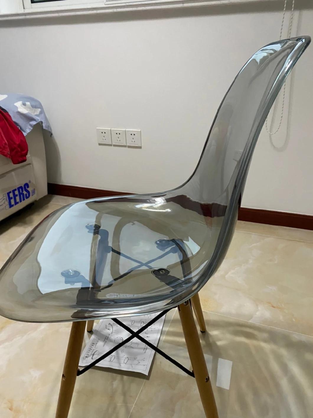 Modern Design Home Furniture PC Plastic Transparent Dining Chair