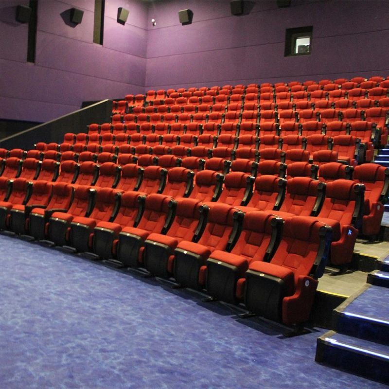 Red Fabric Movie Folding Theater Seats Cinema Chairs for Sale