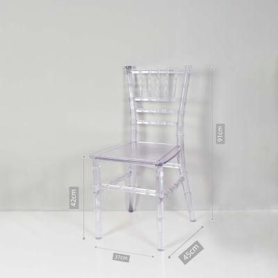 Factory Sale Popular Stacking Events Crystal Clear Napoleon Chair