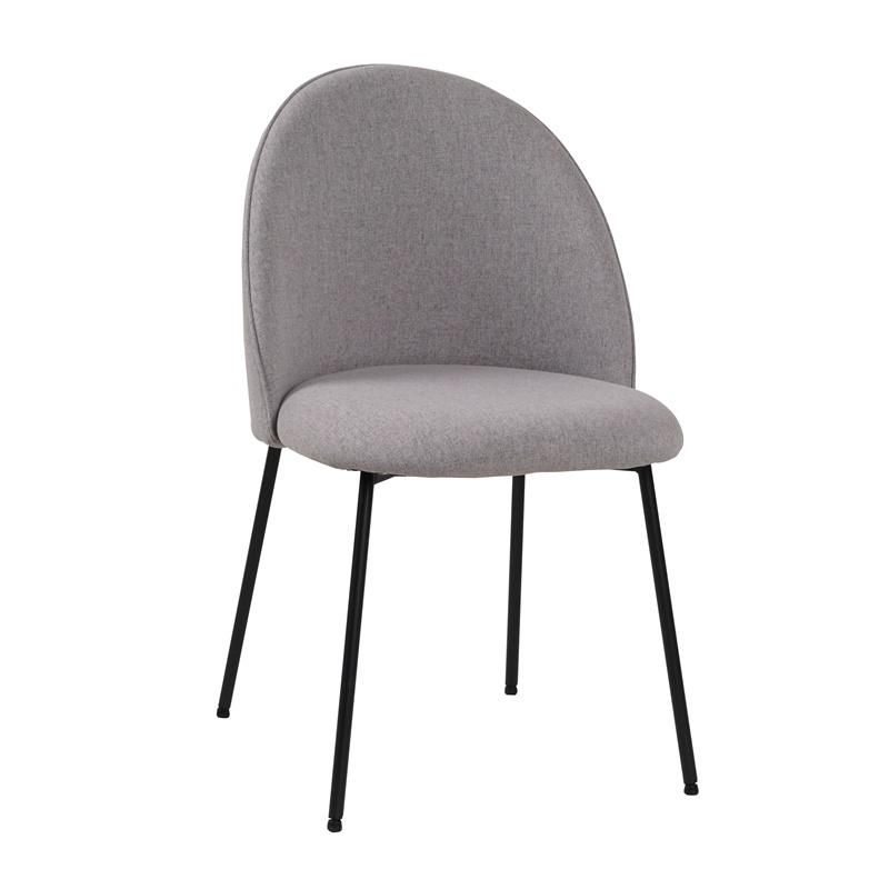 Restaurant Furniture Modern Hotel Colorful Upholstered Fabric Velvet Dining Chair with Metal Legs