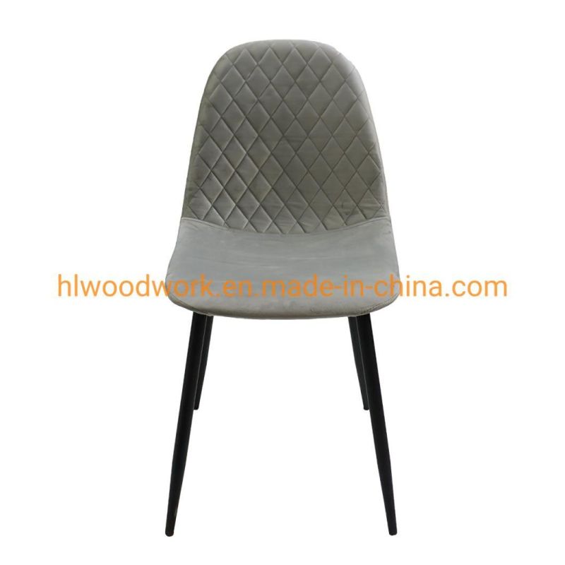 Wholesale Luxury Nordic Modern Design Brown Fabric Upholstered Seat Dining Chairs Modern Design Dining Room Furniture Leatherleisure Restaurant Dining Chair