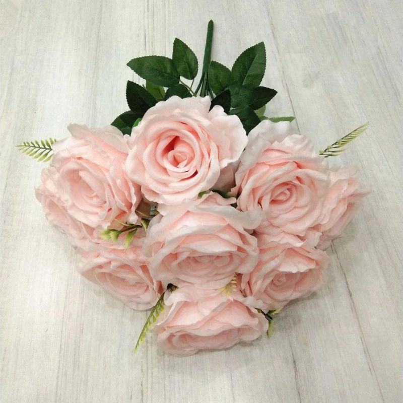 Artificial Fabric Rose Flower Bouquets Arrangement Wholesale Wedding Flowers