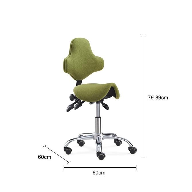 Saddle Stool Chair with Back Ergonomic Saddle Seat for Salon Beauty SPA