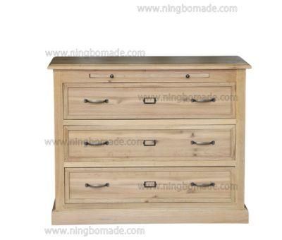 Nordic Country Farm House Design Furniture Light Nature Oak Three Drawers Chest