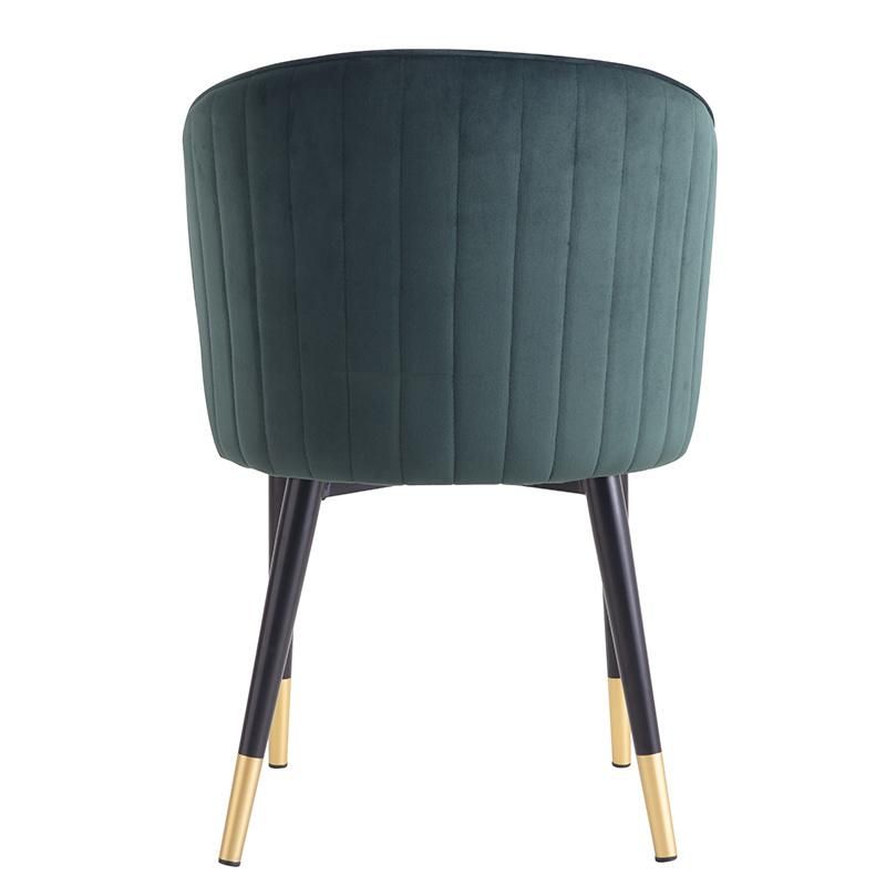 Fashion Upholstered Dining Room Chair Modern Nordic Velvet Restaurant Wood Chair Dining Chair