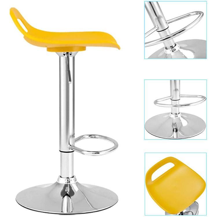 PP Seat Dining Bar Chair with Stainless Steel Legs Plastic Bar Stool Hot Selling Bar Chair