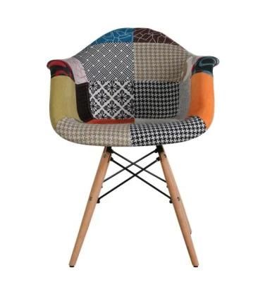 Wholesale Modern Luxury Fashion Colorful Classic Soft Comfortable Modern Chairs Velvet Fabric Upholstery Cafe Dining Chair with Wood Leg