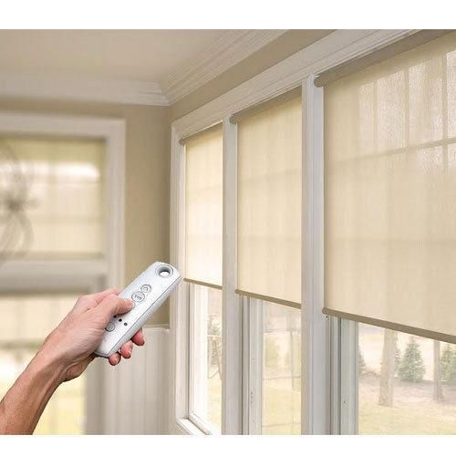 Tubular Motorized drive Smart Remote Control Electric Windproof Roller Blinds