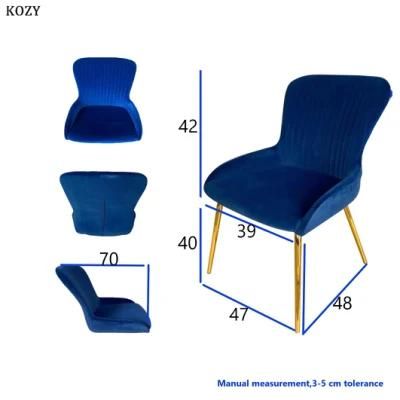 Wholesale Modern Colorful Classic Soft Velvet Fabric Upholstery Dining Chair