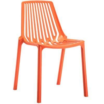 Outdoor Beach Stackable Advertising Chair Durable Modern Bistro Restaurant Plastic Dining Chair