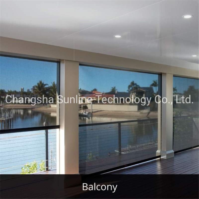 Motorized External Roller Blinds, Outdoor Windproof Blinds