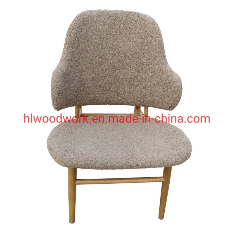 Magnate Chair Brown Teddy Velvet Solid Wood Dining Chair Coffee Shop Chair Wooden Chair Lounge Sofa