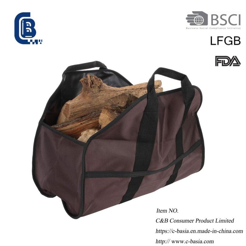 Waterproof Durable Firewood Tote Bag for Outdoor Camping, Large Capacity for Fireplace Wood Rack, Fire Pit Tools, Size Customized