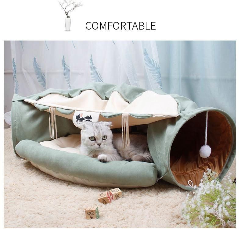 Easy Installation Solid Soft Two Cat Funny Stick Pet House Cat Bed Pet