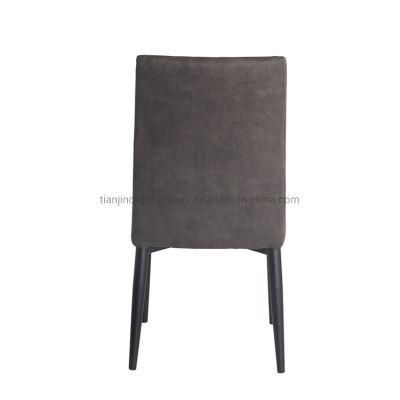 Free Sample High Quality Chrome Steel Leg PU Leather Dining Chairs