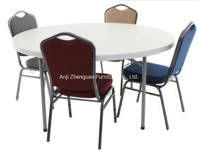 Professional Manufacturer of Crown Back Metal Banquet Chair with Ganing Device In Maroon Fabric (ZG10-003)