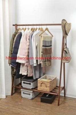 Beech Wood Stand Coat Rack Stand Hanger Foyer Furniture Brown Color Fence Style Living Room Coat Rack Office Furniture