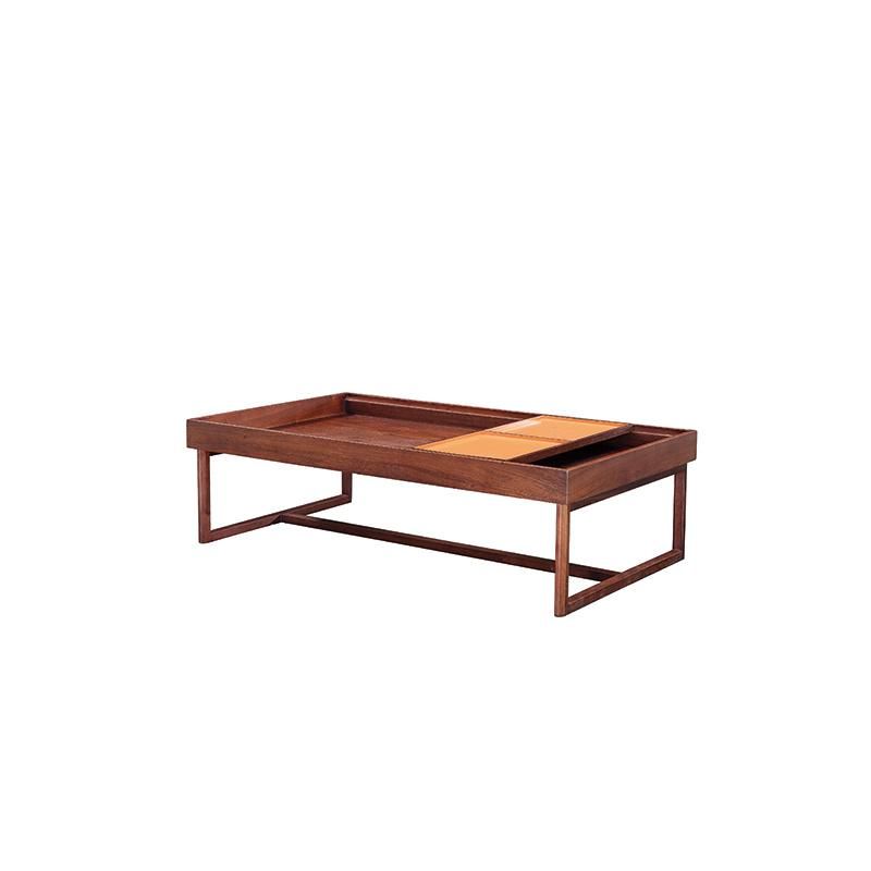 Nordic Home Villa Furniture Living Room Luxury Walnut Solid Wood Design Modern Square Coffee Tea Table